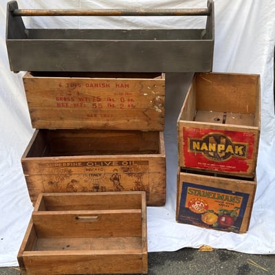 Crates, Vintage Wooden Crates , Tool Boxes  - Image 2 of 6