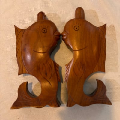 Monkey Pod Carved Wooden Pieces from the Phillipines  - Image 8 of 15