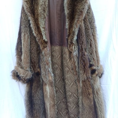 Men’s Vintage  Full Length Raccoon Coat  - Image 1 of 8