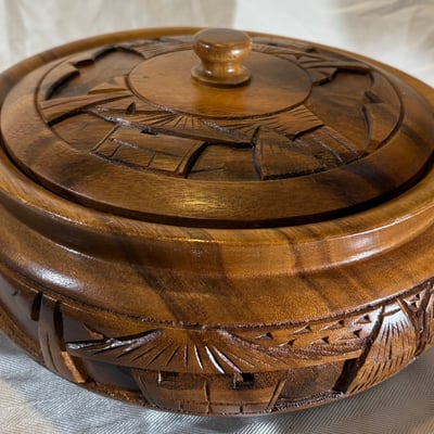 Monkey Pod Carved Wooden Pieces from the Phillipines  - Image 2 of 15