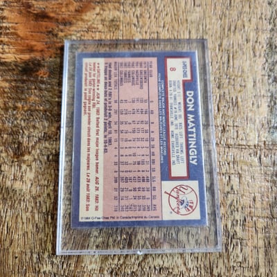 Don Mattingly Rookie Card - Image 2 of 2