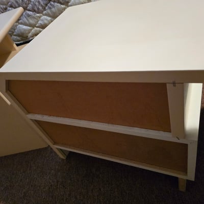 Pair of beige two-drawer nightstands - Image 8 of 13