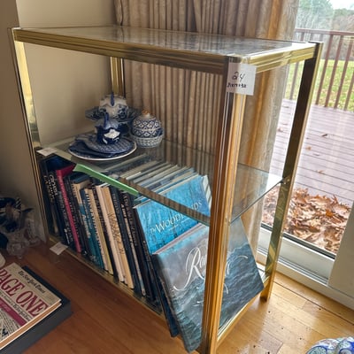 Brass Glass Shelving Unit  - Image 5 of 5
