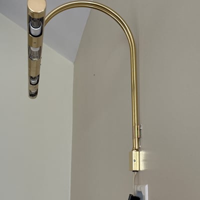 Gold Arc Art Lighting Fixture - Image 1 of 6