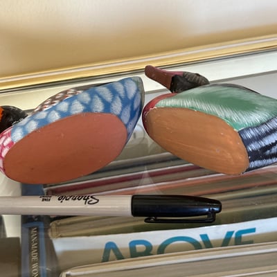 Hand-painted wooden ducks  - Image 10 of 21