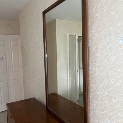 Mid-century-modern dresser with mirror - Image 6 of 6