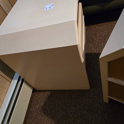 Pair of beige two-drawer nightstands - Image 9 of 13