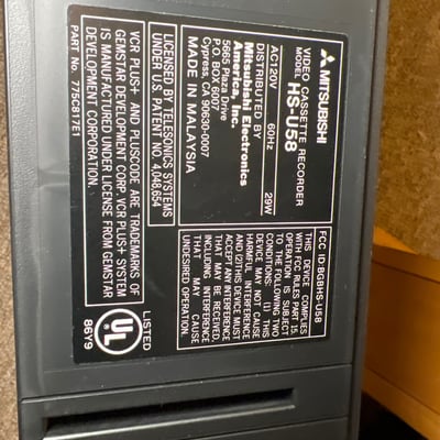 Mitsubishi HS-U58 VHS Video Cassette Recorder - Image 4 of 5