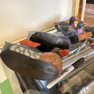 Hand-painted wooden ducks  - Image 11 of 21