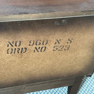 MCM Two-drawer wooden nightstand with recessed handles - Image 4 of 4