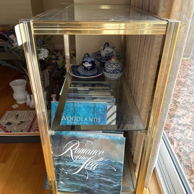 Brass Glass Shelving Unit  - Image 3 of 5