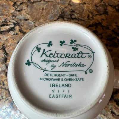 Noritake Ceramic dinnerware set with blue floral borders and more dishes - Image 7 of 9