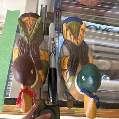 Hand-painted wooden ducks  - Image 19 of 21