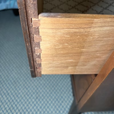 MCM Two-drawer wooden nightstand with recessed handles - Image 2 of 4