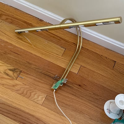 Gold Arc Art Lighting Fixture - Image 5 of 6