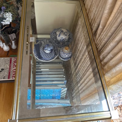 Brass Glass Shelving Unit  - Image 2 of 5