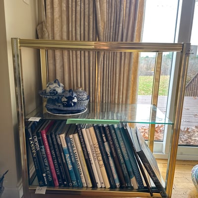 Brass Glass Shelving Unit  - Image 1 of 5