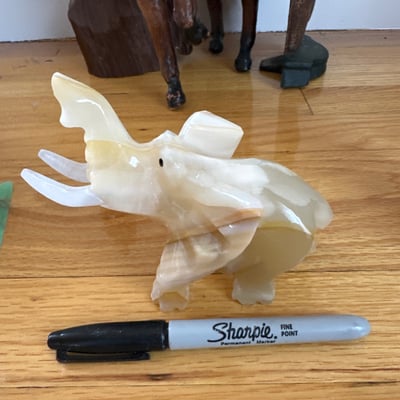 Leather Horse Figurine, Signed Carved Wood Eagle, More  - Image 7 of 12