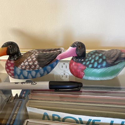 Hand-painted wooden ducks  - Image 21 of 21
