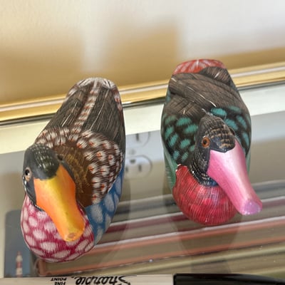 Hand-painted wooden ducks  - Image 9 of 21