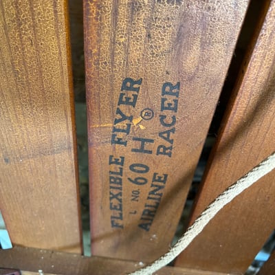 Vintage Flexible Flyer and other wooden sleds - Image 3 of 8