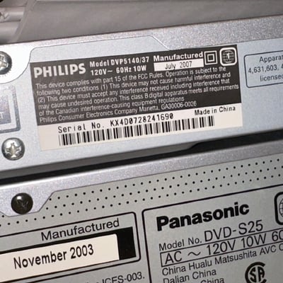 Toshiba VCR, Philips DVD/CD Player, and Panasonic DVD-S25 - Image 3 of 4