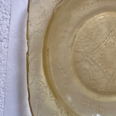 Cobalt blue glassware and amber pressed-glass plates - Image 5 of 9