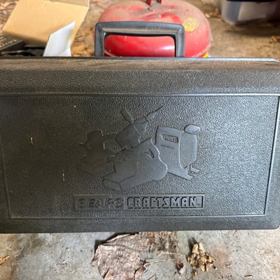 McCulloch chainsaw and Sears Craftsman belt sander with rotisserie kit and safety can - Image 3 of 15