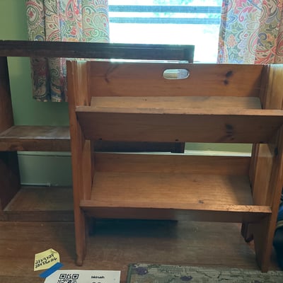 Two-shelf wooden bookcases - Image 1 of 6