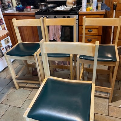 Light Ash Counter height chairs - Image 1 of 4