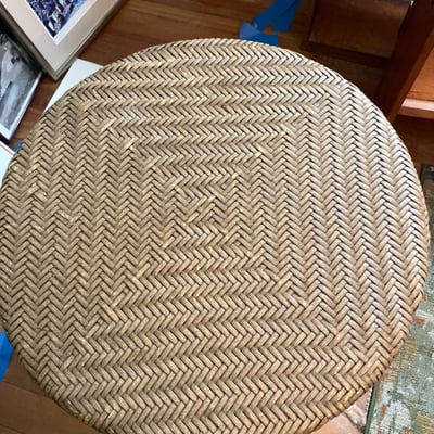 Round Woven Rattan Table - Image 2 of 8