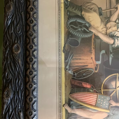 Set of framed art prints including Order United American Mechanics and city street scene - Image 9 of 9