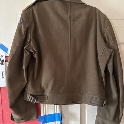 Vintage Military-style jacket with olive-green field bags - Image 3 of 4