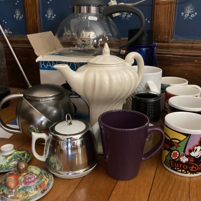 Assorted teapots, mugs, and tableware - Image 1 of 7