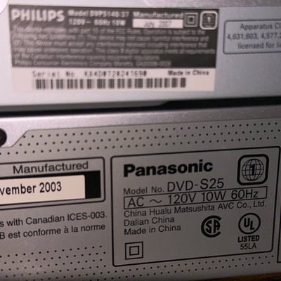 Toshiba VCR, Philips DVD/CD Player, and Panasonic DVD-S25 - Image 4 of 4