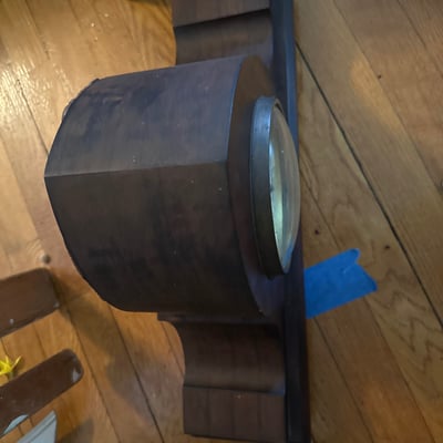 Vintage Ingraham wooden mantel clock with wind-up mechanism - Image 2 of 6