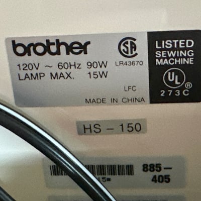 Brother HS-150 portable sewing machine with case and accessories - Image 3 of 5
