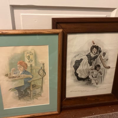 Two framed vintage Cream of Wheat advertisement prints - Image 2 of 11