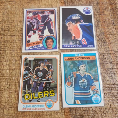 Glenn Anderson Rookie Card + 3 Cards - Image 1 of 4