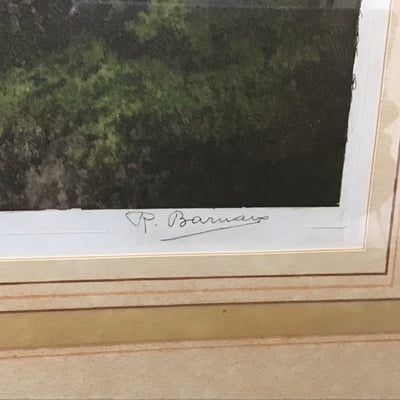 Barnaix Framed Color Etching - Image 5 of 9