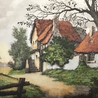 Barnaix Framed Color Etching - Image 1 of 9