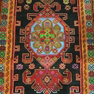 Multi Colored Wool Carpet - Image 1 of 5