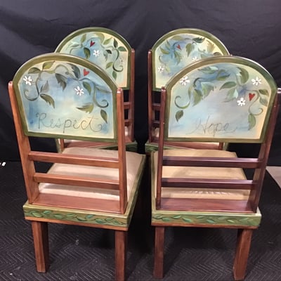 Sticks Handmade Dining Chairs / Hearts - Image 1 of 17