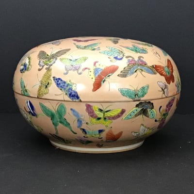 Antique Chinese Porcelain Boxes  - Image 2 of 8