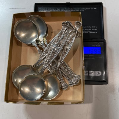 Antique Sterling Soup Spoons - Image 7 of 7