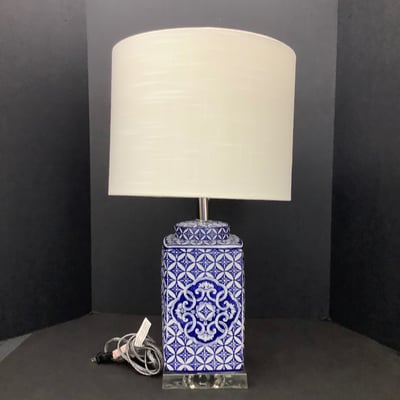 Jonathan Y Blue and White Chinoiserie Lamp - Image 1 of 6