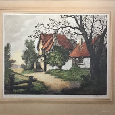 Barnaix Framed Color Etching - Image 2 of 9