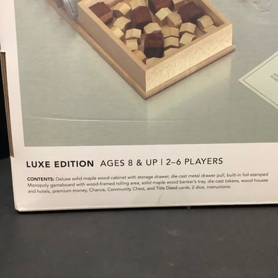 Deluxe Wooden Cabinet  Monopoly Game - Image 4 of 5