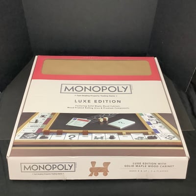 Deluxe Wooden Cabinet  Monopoly Game - Image 2 of 5