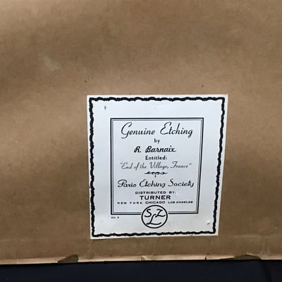 Barnaix Framed Color Etching - Image 9 of 9
